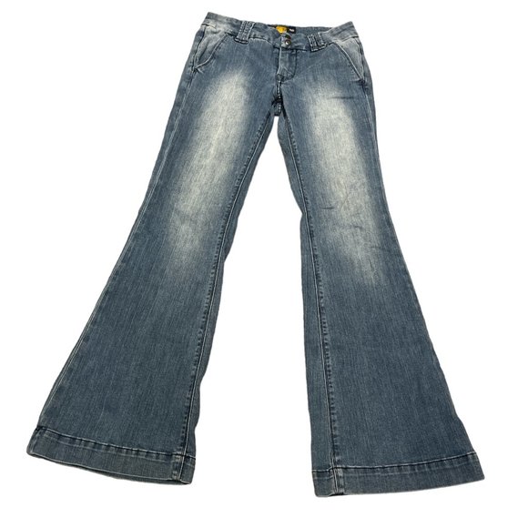 LUCKY BRAND Flare Jeans Size 0 / 25 Snap Zip Closure Mid Rise 4 Pockets - Picture 3 of 15